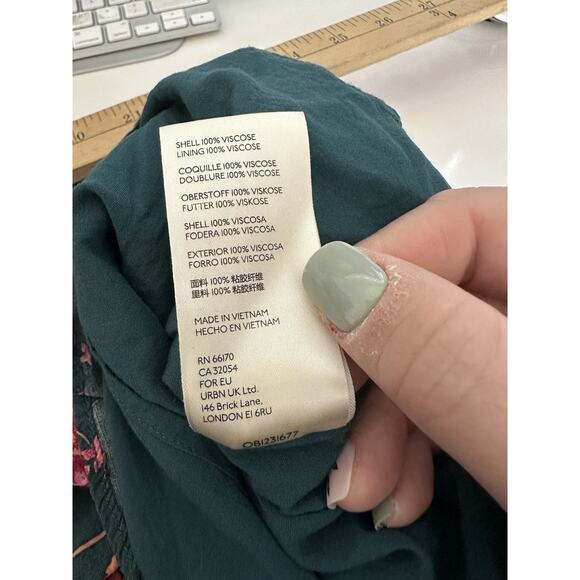 Free People XS Women Flower Fields Mini Tunic FP Dress Floral Oversized 39-9 - Picture 9 of 11